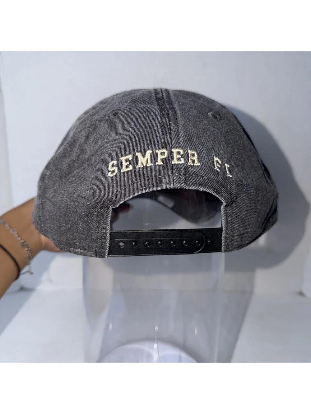 7.62 Design USMC Semper Fi Adjustable Hat Cap Official Licensed Black Cotton